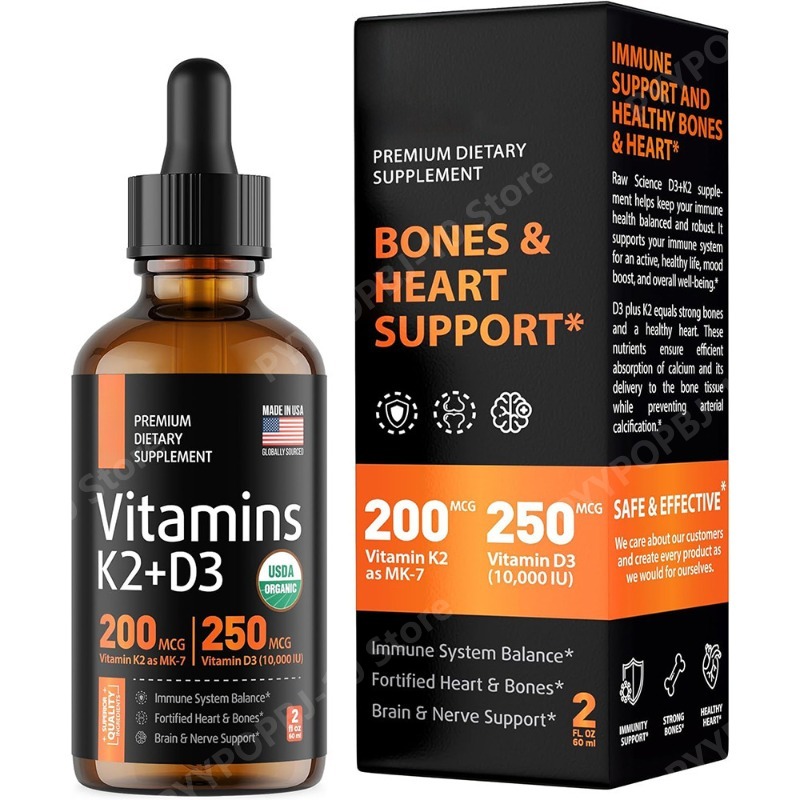 Vitamin D3 K2 Drop - Vitamin D3 + K2 Drops Liquid