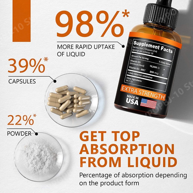 Vitamin D3 + K2 Drops Liquid 5 - Vitamin D3 K2 Drop recension och pris