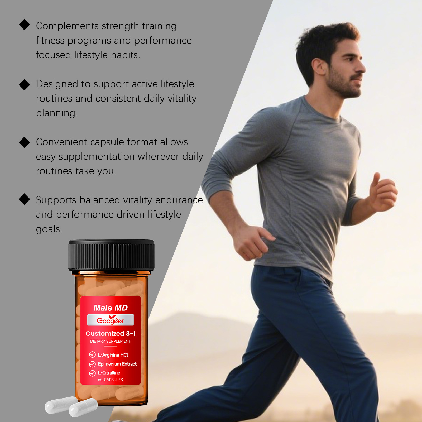 GOOGEER Men's Health Capsules  - Nutrition For Health Fitness & Sport Melvin Williams recension och pris