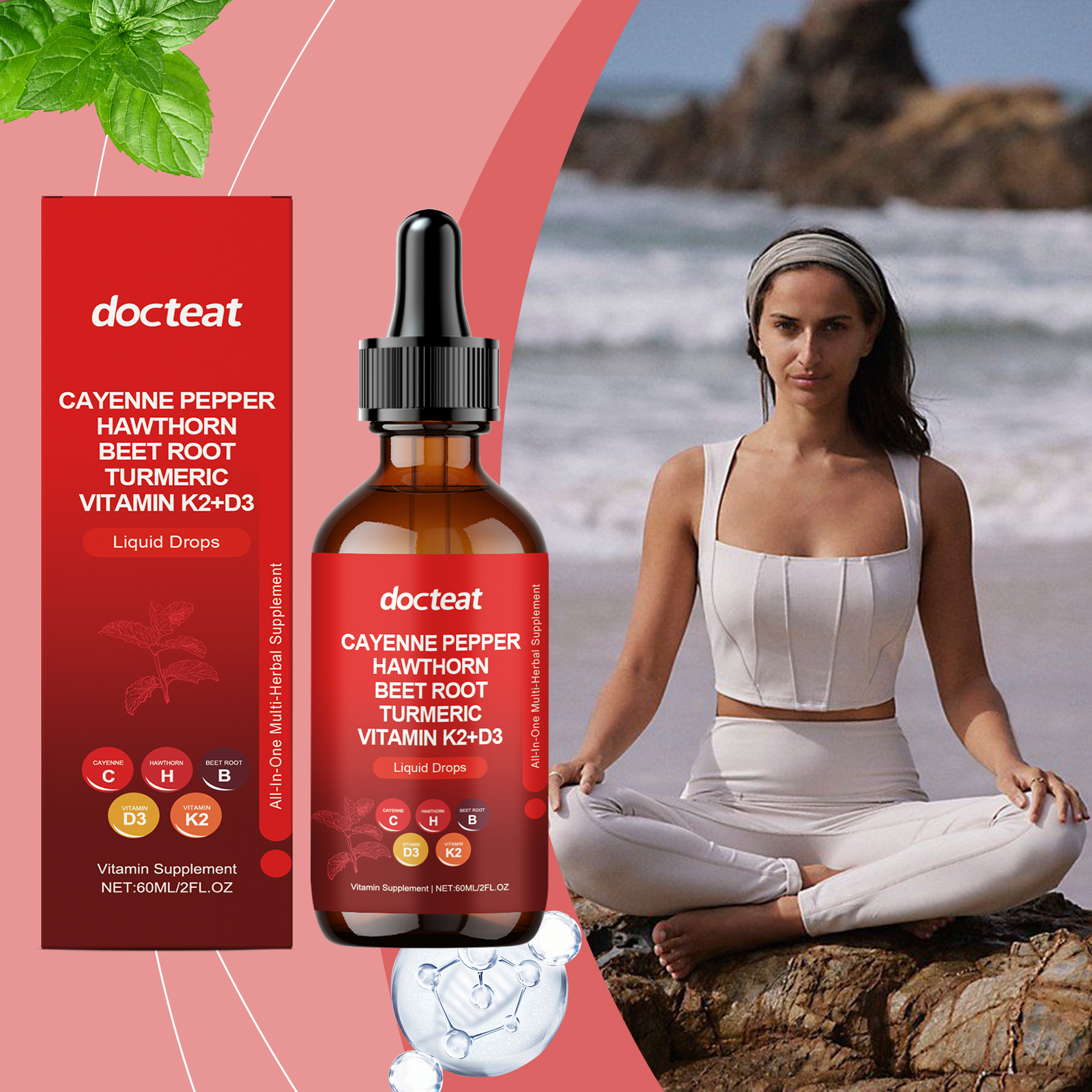 Cayenne Pepper Drops with Hawt - Vitamin D3 K2 Drop recension och pris