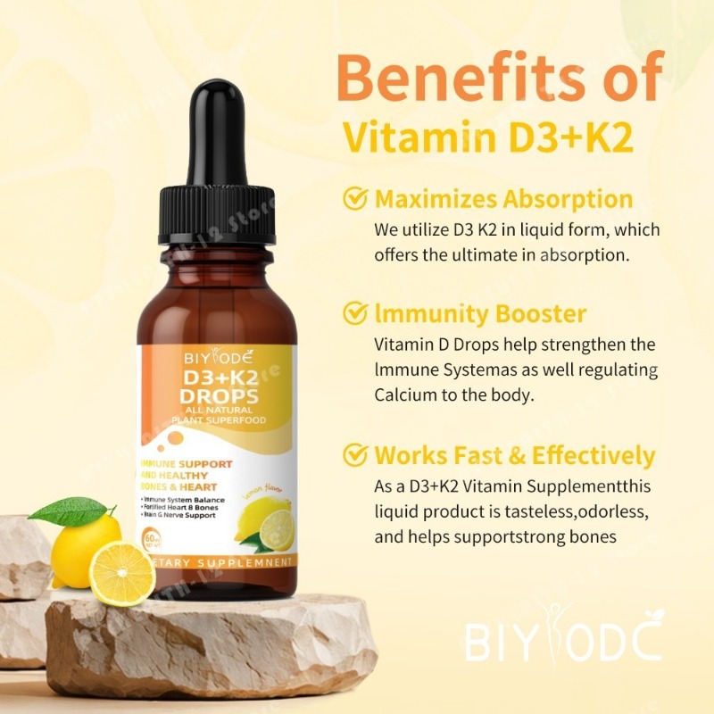 Vitamin D3 K2 Liquid Drops 60m - Vitamin D3 K2 Drop recension och pris