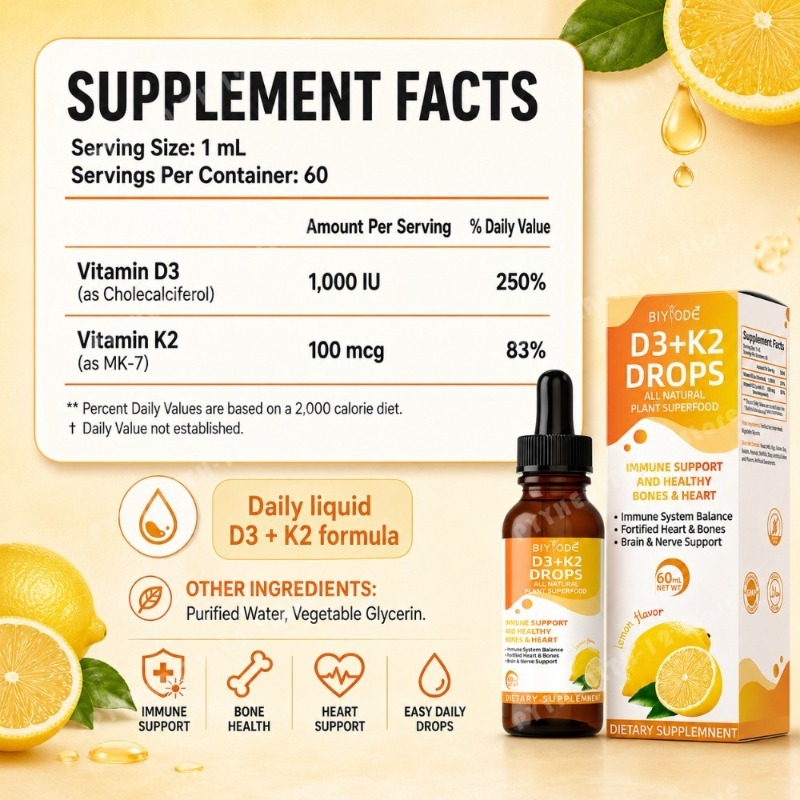 Vitamin D3 K2 Liquid Drops 60m - Vitamin D3 K2 Drop recension och pris