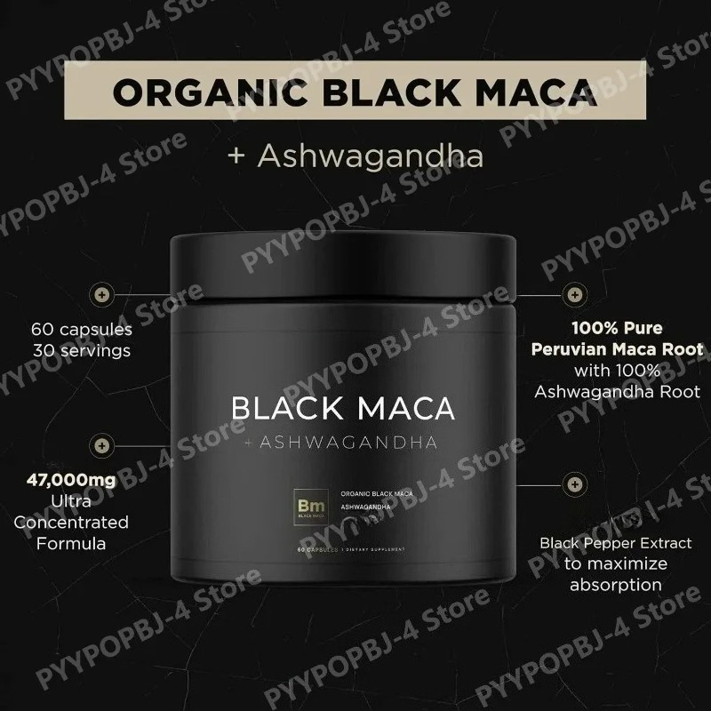Black Maca Root Extract with A - Ashwagandha Extract Root recension och pris