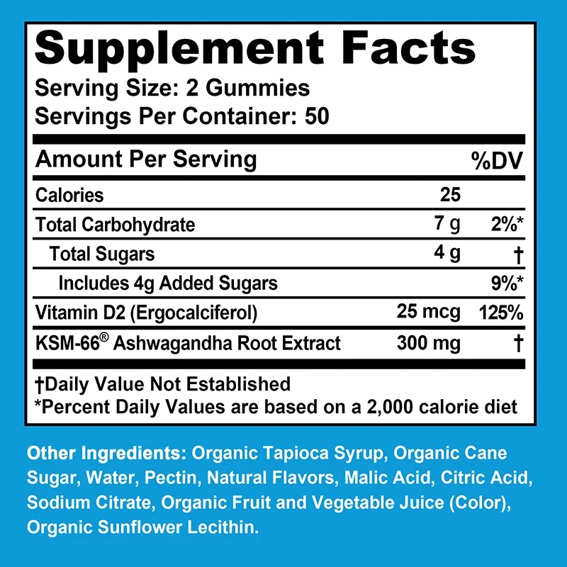 Ashwagandha Gummies - Reduce s - Ashwagandha Extract Root recension och pris
