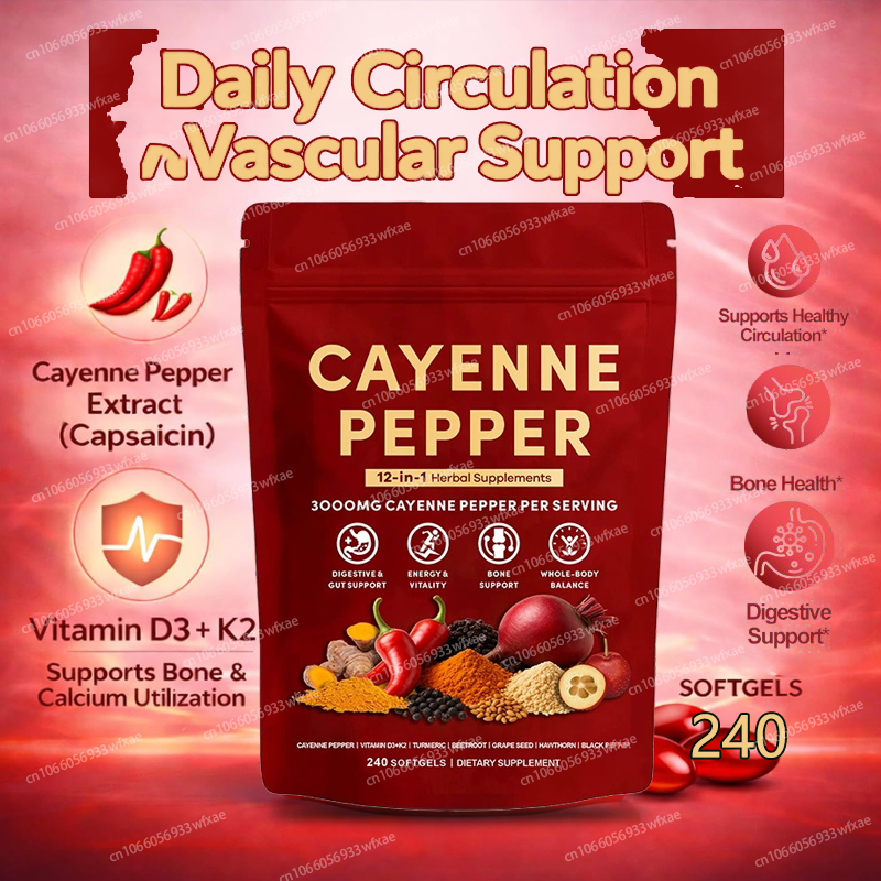 Cayenne Pepper 240 Softgels Su - Vitamin D3 K2 Drop recension och pris