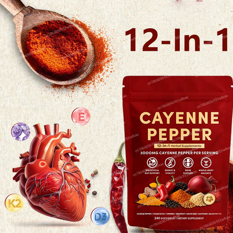 Cayenne Pepper 240 Softgels Su - Vitamin D3 K2 Drop recension och pris