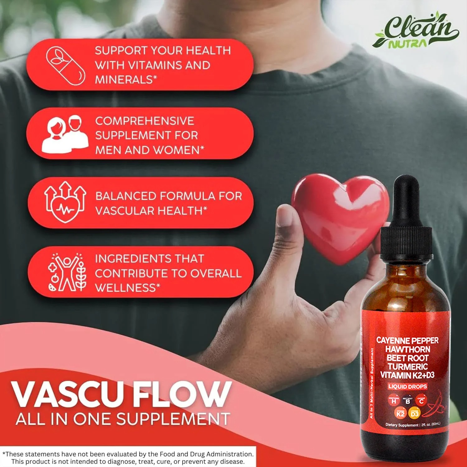 Cayenne Pepper Drops,Natural C - Vitamin D3 K2 Drop recension och pris